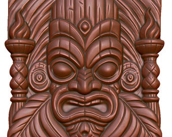 Tribal Tiki Mask 3D Model STL File: CNC Router, Laser, 3D Printing (Digital Download)