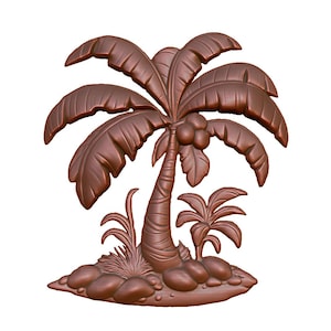 Modelo 3D de palmeira tropical em arquivo STL para roteador CNC, gravação a laser e impressão 3D - Download digital da decoração da ilha