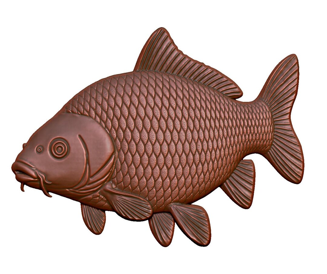 Carp Fish 3D STL Model: CNC Router, Laser Engraving, 3D Printing ...