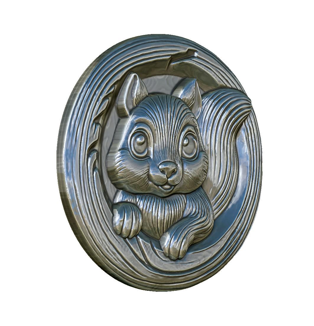 Squirrel 3D Model STL File, CNC Router, Laser Engraving (digital ...