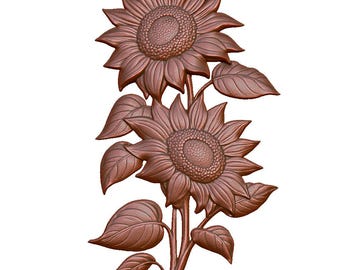Sonnenblume 3D-Modell STL-Datei: CNC-Fräser, Lasergravur, 3D-Druck (digitaler Download)