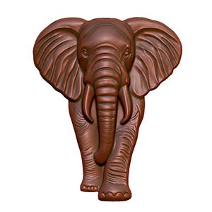 Archivo STL de modelo 3D de relieve decorativo de majestuoso elefante para enrutador CNC, grabado láser e impresión 3D: descarga digital instantánea