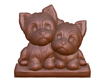 Puppy STL 3D Model: CNC Router, Laser Engraving, 3D Printing (Digital Download)