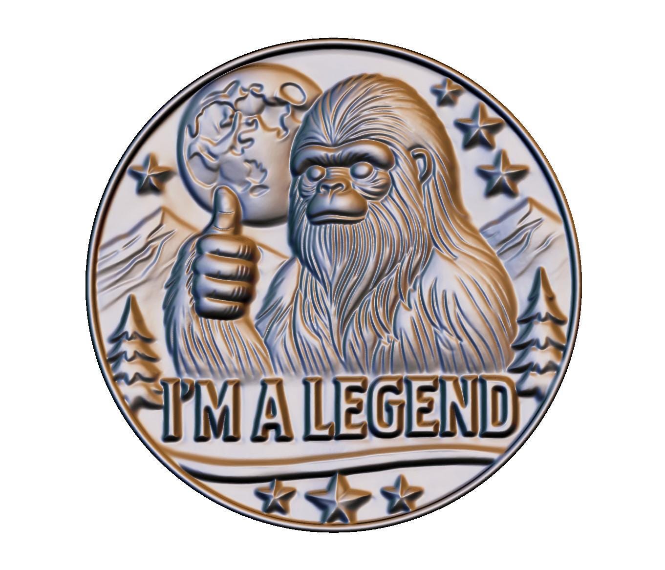 Bigfoot 'i'm a Legend' 3D Model STL File: CNC Router, Laser, 3D ...