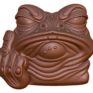 Lustige Kröte STL Datei - 3D Modell für CNC-Fräser, Lasergravur & 3D Druck - Lustiger Frosch Wandkunst Digitaler Download