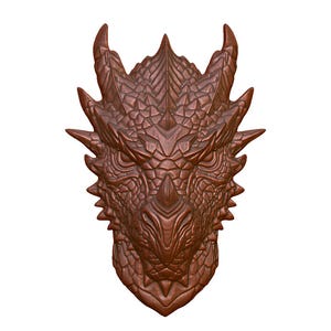 Epic Dragon Head Mask 3D Model STL File for CNC Router, 3D Printing - Laser Engraving - Fantasy Decor & Cosplay