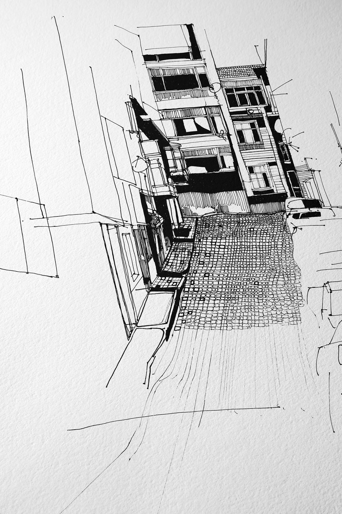 Minimalist Traditional Architectural Wall Art Giclée Print Etsy