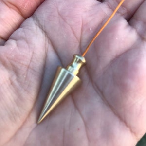 Chambered Pendulum Brass Dowsing Pendulum Handmade Healing Dowsing Cone LONDON