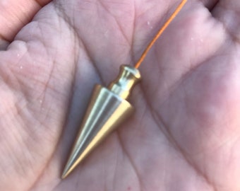 Chambered Pendulum Brass Dowsing Pendulum Handmade Healing Dowsing Cone LONDON