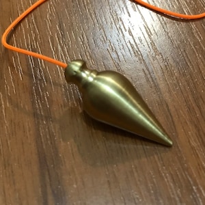 NUOVO pendolo camerato in ottone pendolo da rabdomanzia fatto a mano rabdomante di guarigione APPLE