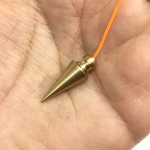Pendolo a camera piccola in ottone pendolo da rabdomanzia fatto a mano rabdomante di guarigione regalo LONDRA