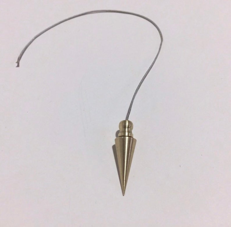 Bronze Point Solid Dowsing Pendulum with Storage Pouch Handmade Healing Dowsing Pendulum