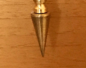 Péndulo de latón con cámara para radiestesia, hecho a mano, para sanación.