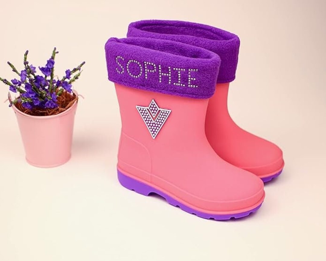 Girls & Boys Personalised Wellington Boots Kids Rain Boots Childrens