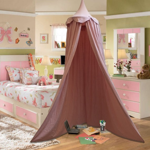 Personalised Children Bed Canopy Round Dome, Girls Nursery