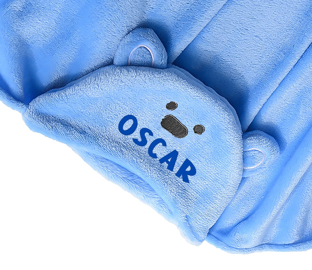 Personalised Newborn Baby Hooded Bath Towel With Teddy Ears Etsy