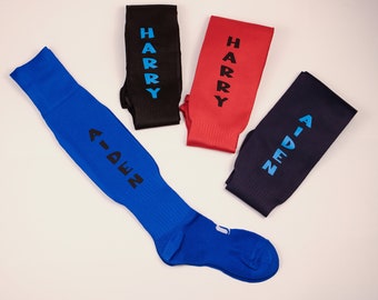 Varsany Personalised Children’s Adults Sports Socks Girls Boys, Perfect for Football, Rugby, Sports