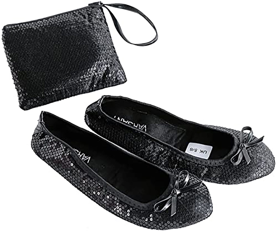 Roll up Satin Shoes Foldable Pumps Flats Ballet Dance Ladies After