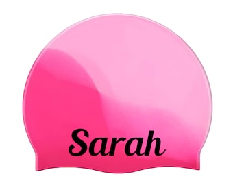 Kids Personalised Swimming Cap - Comfortable, Waterproof, Anti-Skid - Vibrant Colours Available