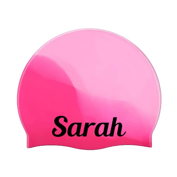 Kids Personalised Swimming Cap - Comfortable, Waterproof, Anti-Skid - Vibrant Colours Available