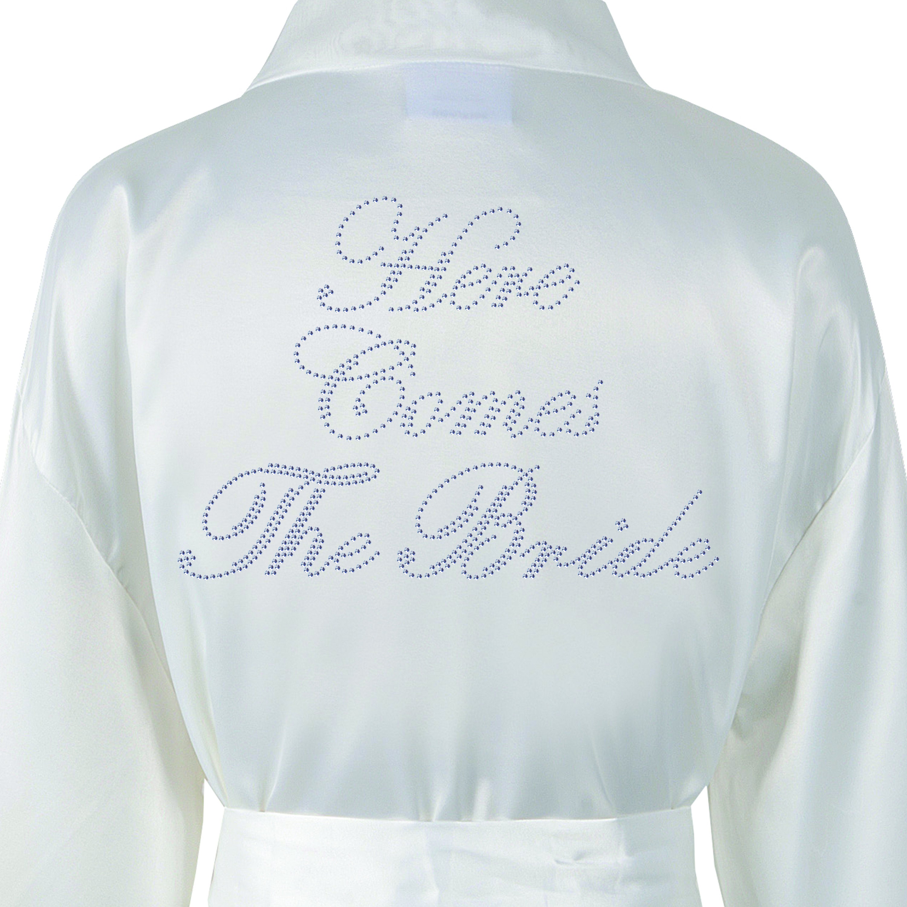 Here Comes the Bride Wedding Day Satin Bathrobe Dressing Robe Etsy