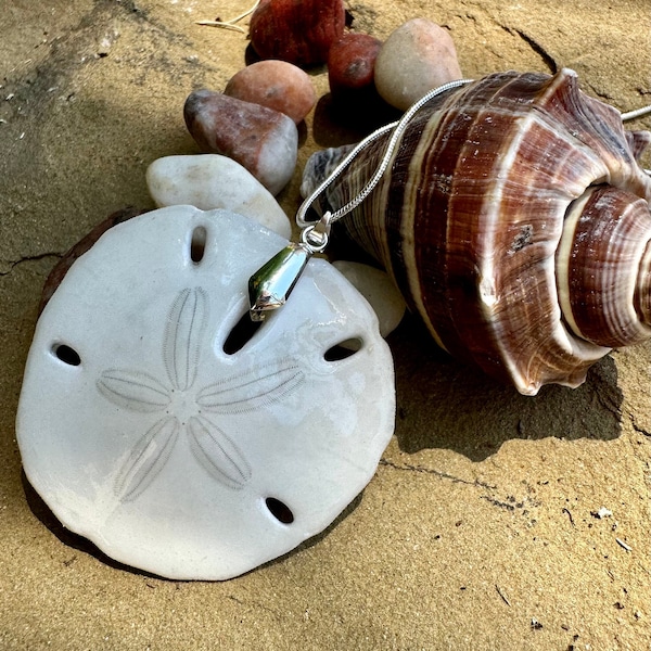 Real Sand Dollar Pendant Necklace Silver, Gold or leather Chain /Ocean, Surfer, Beach Wedding/ Natural Unique Nature Jewelry Cruise Vacation