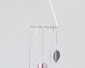 Hot Air Balloons mobile | baby girl crib mobile | pink and gray nursery decoration