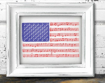 Star Spangled Banner als druckbares Poster (digitaler Download) im Musik-Stil