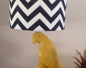 Yellow canary parrot lamp base