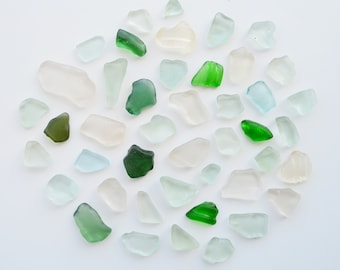 50 small sea glass pieces of various colours from Scotland, Wales, washed by sea, natural supplies for handmade, necklaces, home decor