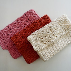 Crochet purse, wallet, handbag for money, change, keys, hand-knitted of natural cotton Drops yarn