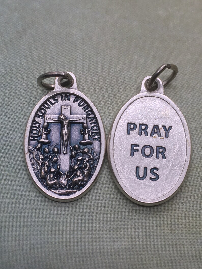 Holy Souls in Purgatory Holy Medal Catholic Religious Charm Etsy