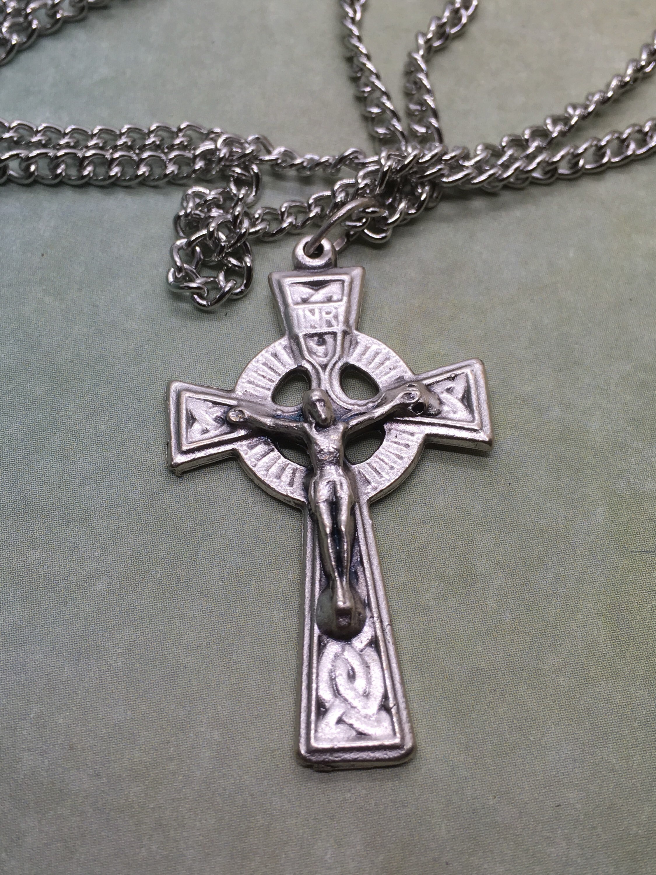 Celtic Crucifix Pendant Necklace. Catholic Jewelry. Christian Etsy