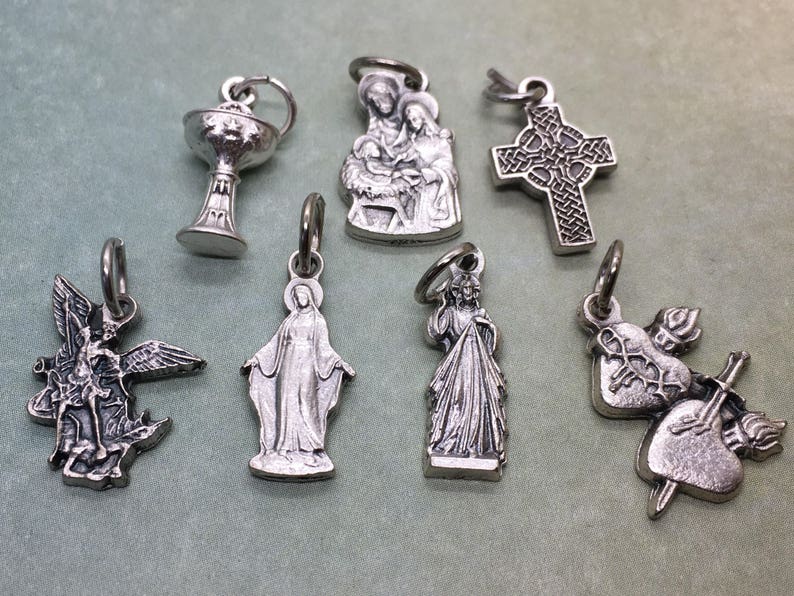 Catholic Charms Eucharist St Michael the Archangel OL of Etsy