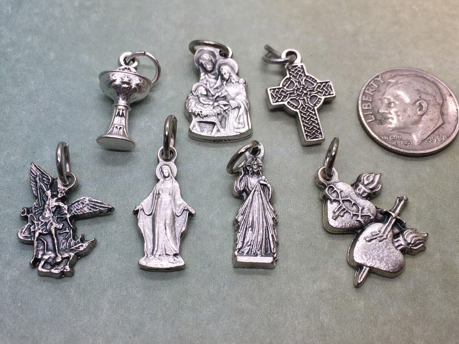 Catholic Charms Eucharist St Michael the Archangel OL of Etsy