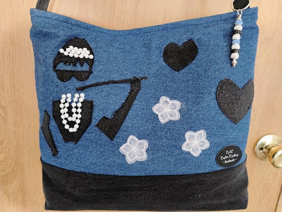 Breakfast at Tiffany's recycled Jean Bag