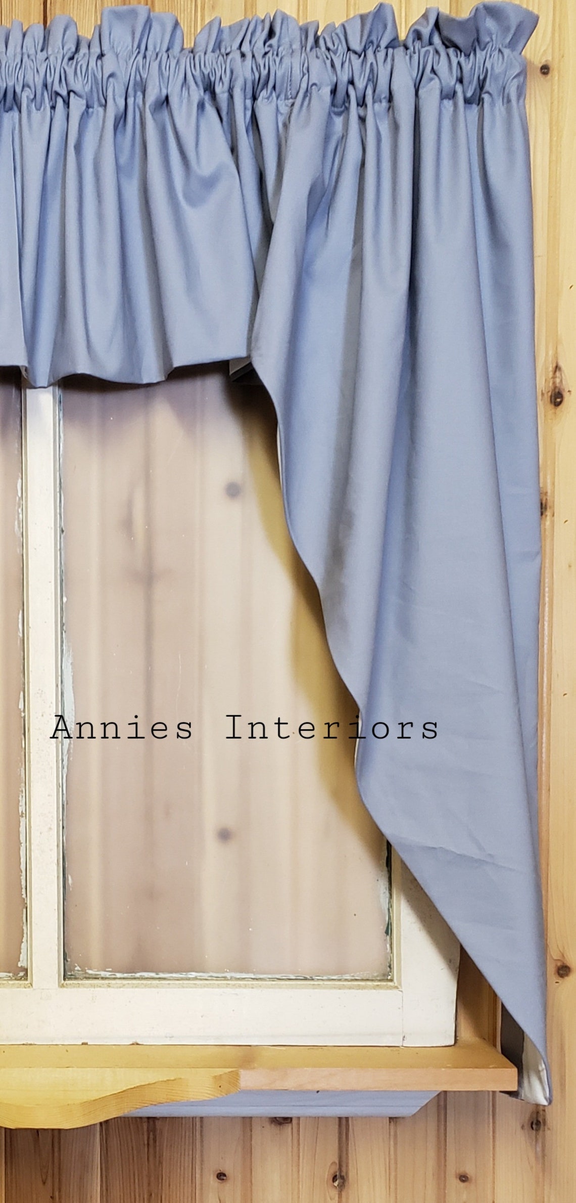 Farmhouse Country Gray Swag Valance Curtain 80 wide Etsy