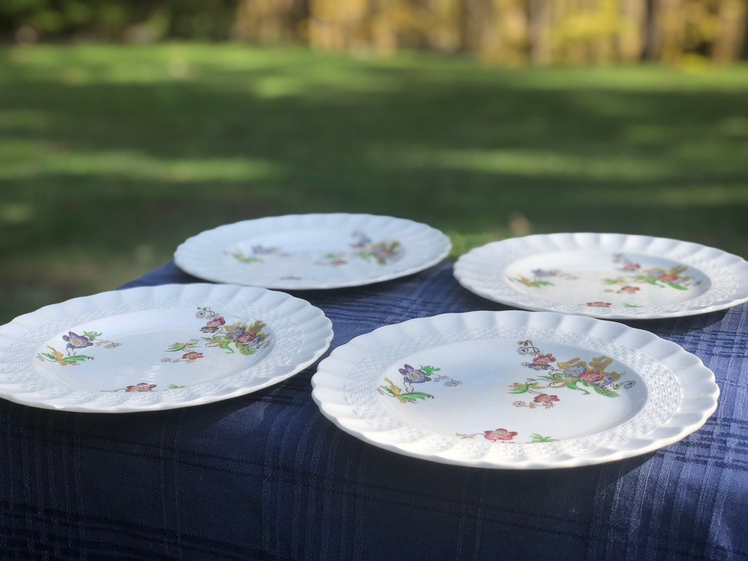 Copeland Spode Wicker Lane Set of 4 7 Salad Etsy