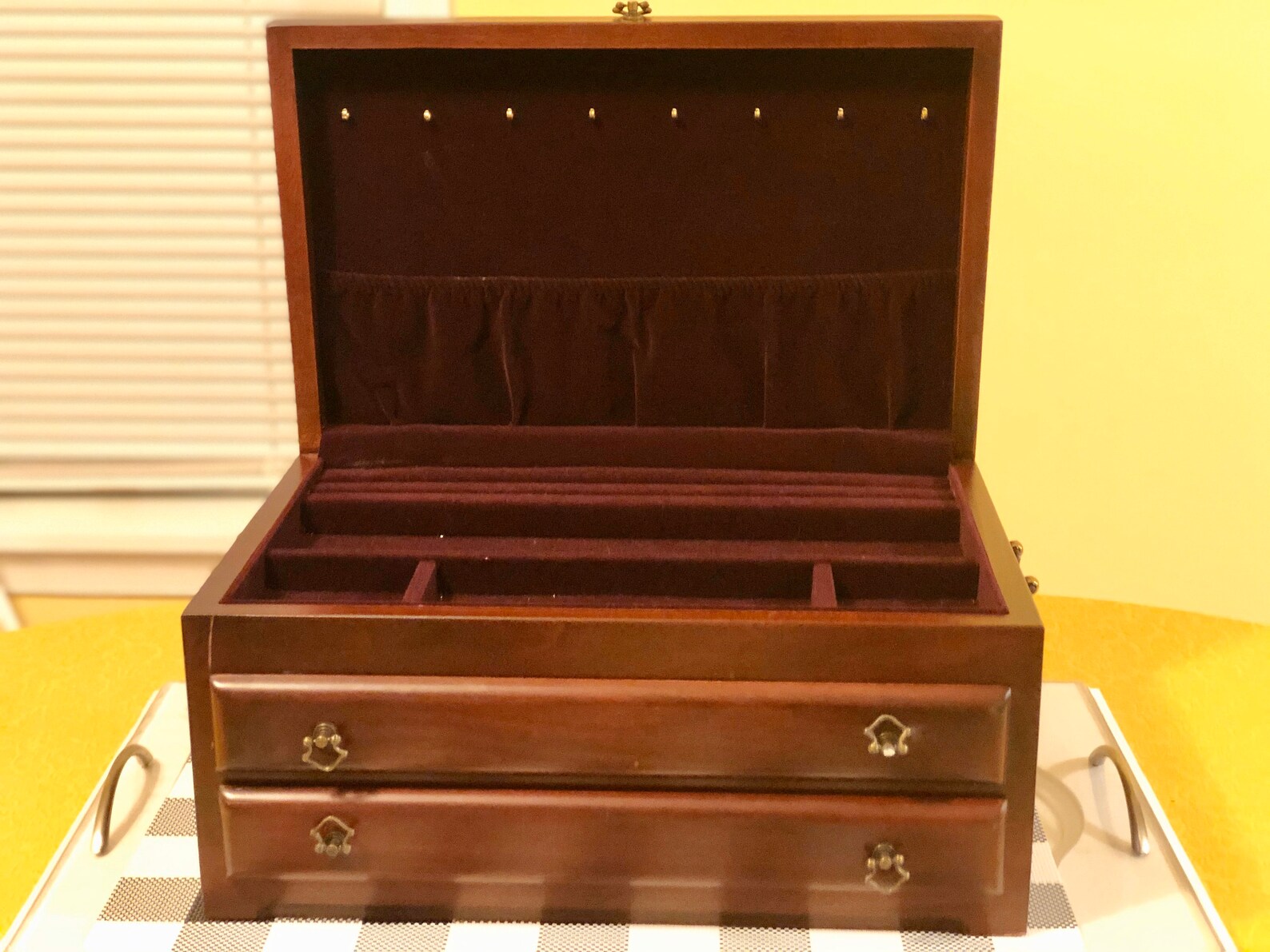 Reed & Barton Eureka 2 Drawer Flatware Jewlery Chest Etsy