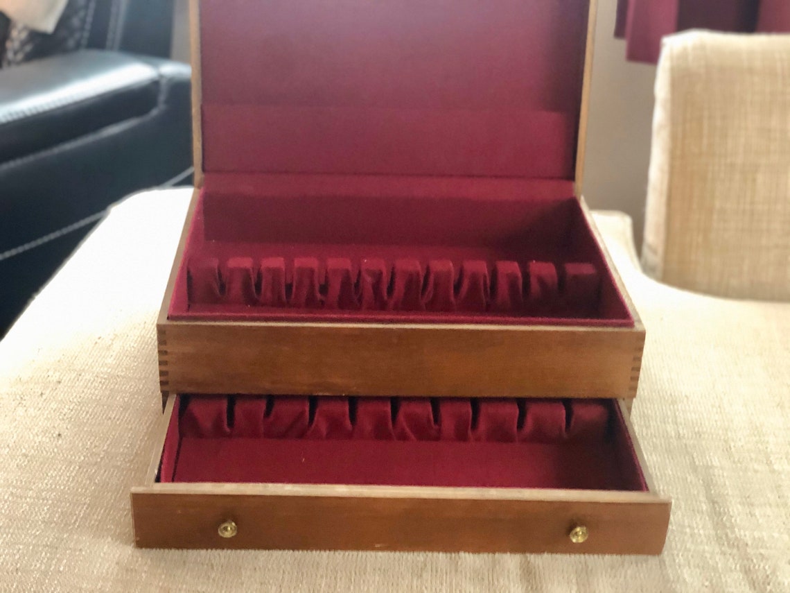 Silverware Flatware Chest One drawer Etsy