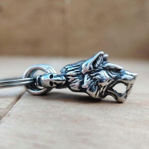 Wolf and Skulls Key Chain