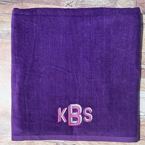 Large Personalized Embroidered With Monogram or Name Beach Pool Towels