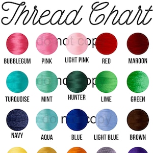 Basic Embroidery Thread Chart Download