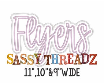 Descarga de bordado de apliques de letras dobles apiladas con puntada de satén para folletos