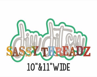 Descarga de bordado de aplique doble apilado de Jiu Jitsu con puntada satinada