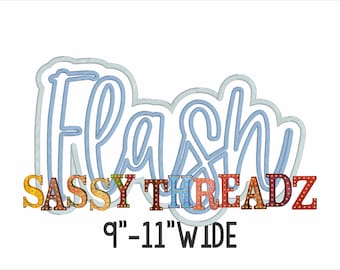 Descarga de apliques bordados con doble apilado de puntada de satén Flash