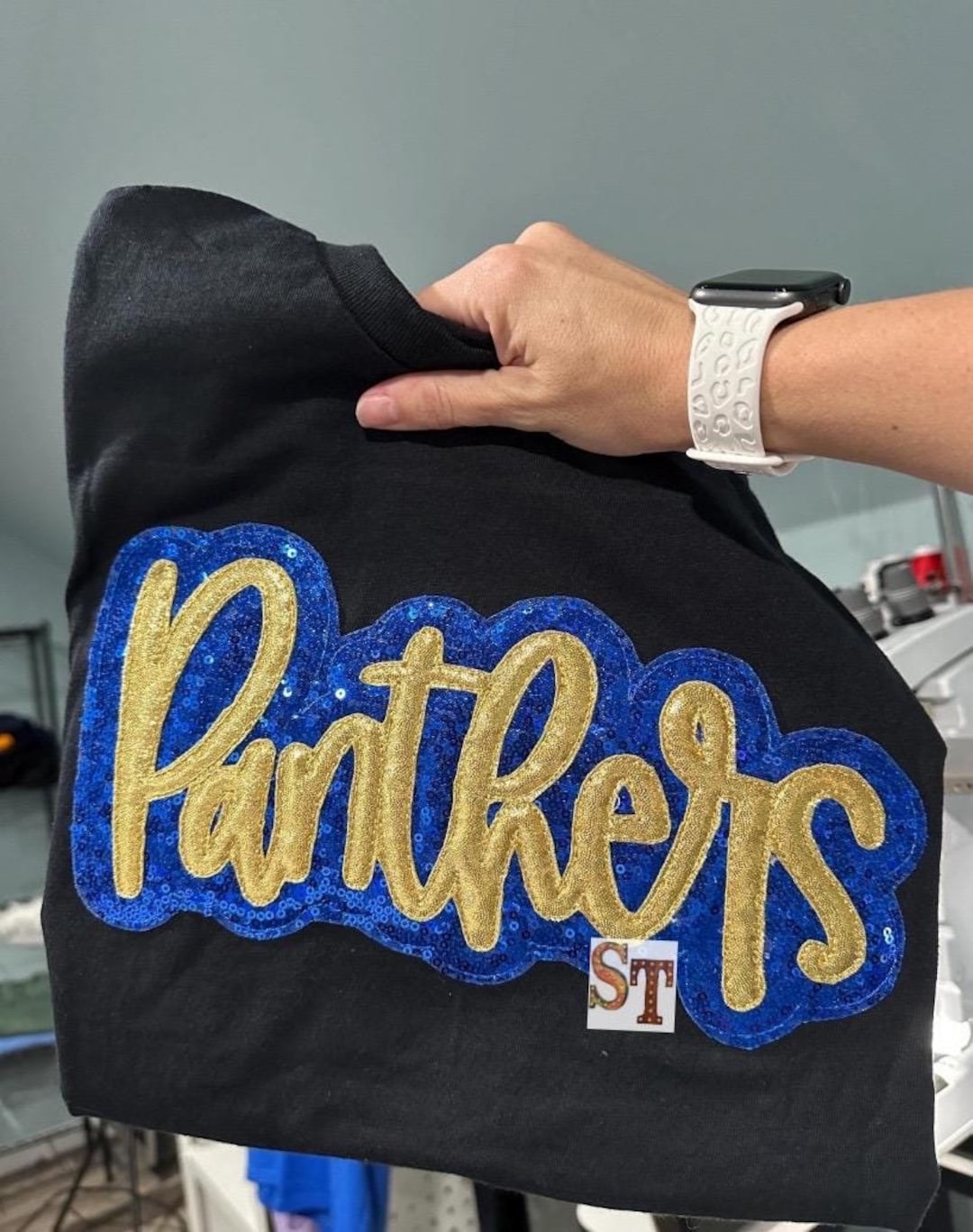 Bean Stitch Panthers Double Stacked Script Applique Embroidery Download ...