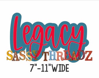 Descarga de apliques bordados con guion de doble apilado de Bean Stitch Legacy