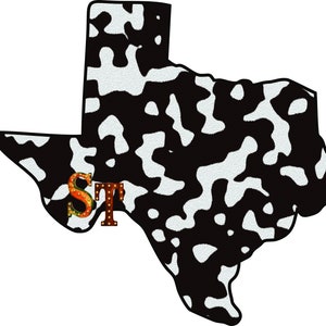Texas Cow Print PNG Download