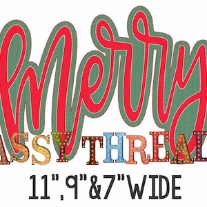 Wesoły podwójny ścieg fasolowy Script Cursive Applique Haft Pobierz